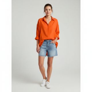 Țesătură din bumbac cu in orange