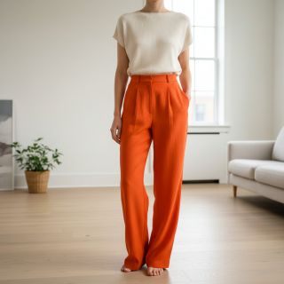 Țesătură din bumbac cu in orange