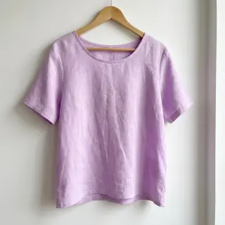 Țesătură din bumbac cu in lilac