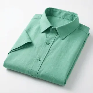 Țesătură din bumbac cu in apple green