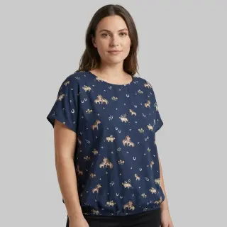 Țesătură din bumbac Ponny navy digital print