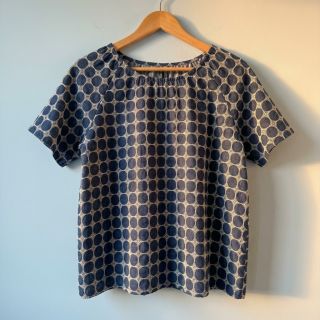 Țesătură din bumbac JEANS Circles dark blue