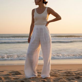 Țesătură din bumbac EMBROIDERY DOBBY Square white