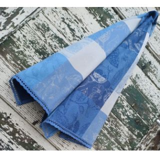 Țesătură decorativă FRENCH TABLE CLOTH JACQUARD Cabosse allover indigo