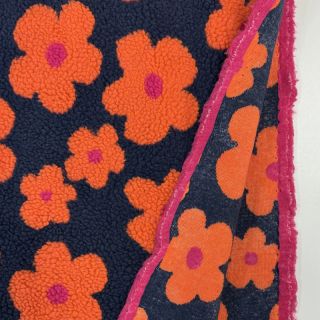 Stofă palton TEDDY JACQUARD Flowers navy