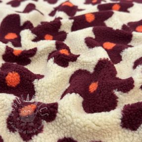 Stofă palton TEDDY JACQUARD Flowers beige