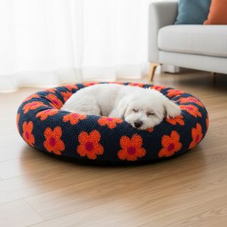 Stofă palton TEDDY JACQUARD Flowers navy