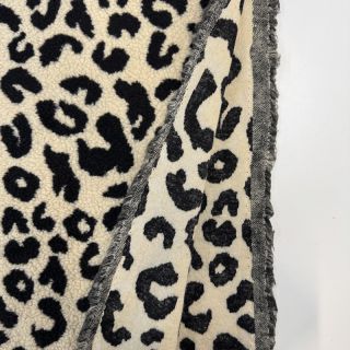 Stofă palton TEDDY JACQUARD Animal skin black