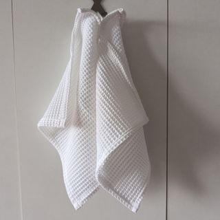 Țesătură din bumbac waffle white