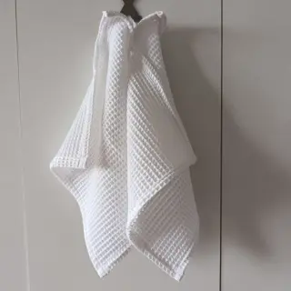 Țesătură din bumbac waffle white