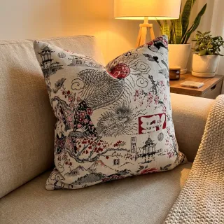 Țesătură decorativă jacquard Akita blanc