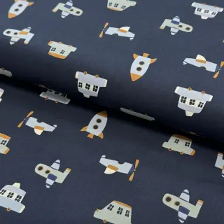 Țesătură din bumbac Vehicles navy