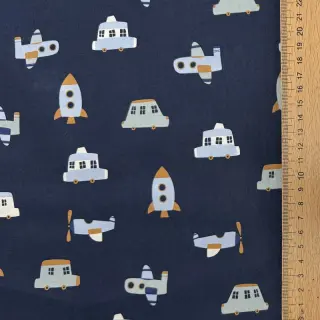 Țesătură din bumbac Vehicles navy