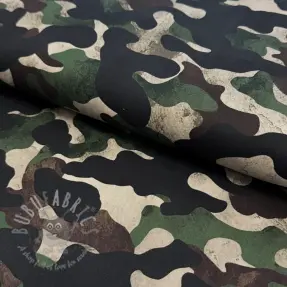 Țesătură din bumbac Camouflage green digital print