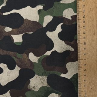 Țesătură din bumbac Camouflage green digital print