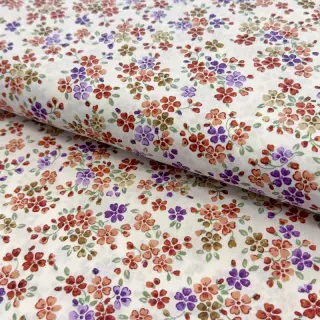 Țesătură din bumbac Simie flowers offwhite digital print