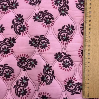 Țesătură din bumbac VOILE STEPPED Daria flower aubergine digital print
