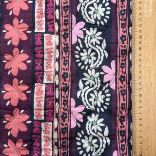 Țesătură din bumbac VOILE STEPPED Daria flower aubergine digital print