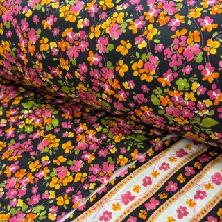 Țesătură din bumbac VOILE STEPPED Ophelia flower digital print