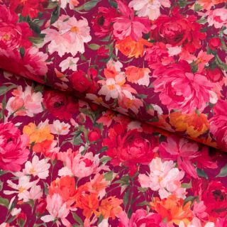 Țesătură din bumbac VOILE Tanja flowers digital print