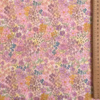 Țesătură din bumbac VOILE Small hayppy flowers digital print