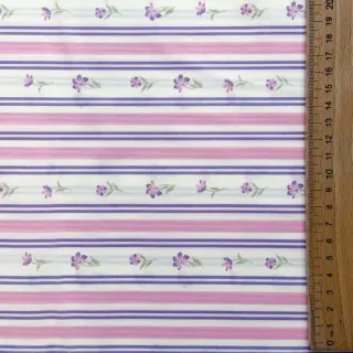Țesătură din bumbac Fine flowers STRIPE purple