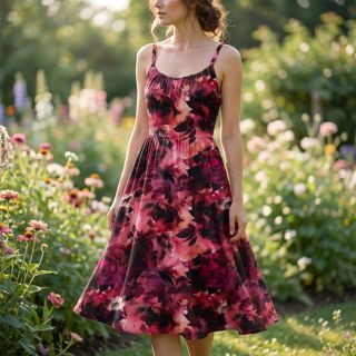 Țesătură din bumbac SATIN Zurie flower digital print