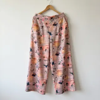 Țesătură din bumbac SATIN Penny flower peach digital print