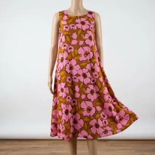 Țesătură din bumbac SATIN Flower Kala caramel