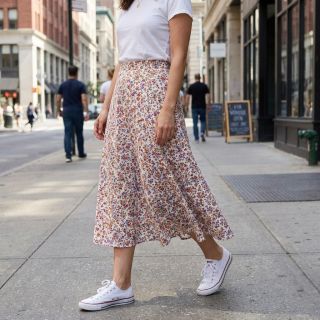 Țesătură din bumbac Simie flowers offwhite digital print