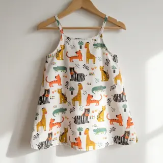 Țesătură din bumbac Safari time offwhite digital print