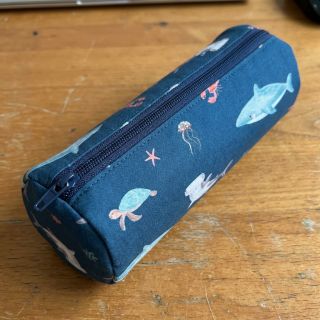 Țesătură din bumbac Sea life petrol digital print