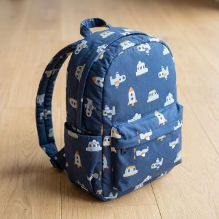 Țesătură din bumbac Vehicles navy