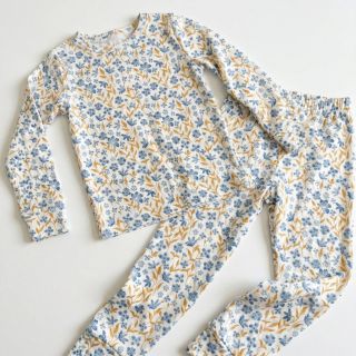 Țesătură din bumbac Fine flowers blue