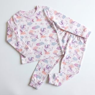 Țesătură din bumbac Unicorns love white