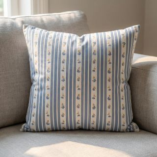 Țesătură din bumbac Fine flowers STRIPE blue