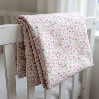 Țesătură din bumbac Fine flowers purple