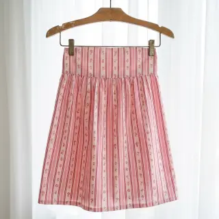 Țesătură din bumbac Fine flowers STRIPE pink