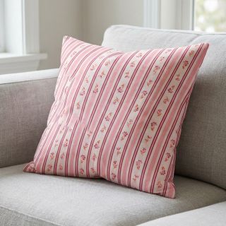 Țesătură din bumbac Fine flowers STRIPE pink