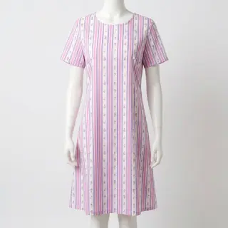 Țesătură din bumbac Fine flowers STRIPE purple