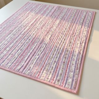 Țesătură din bumbac Fine flowers STRIPE purple