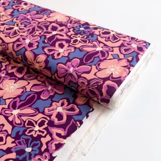 Viscoză STRETCH Flowers Junie purple