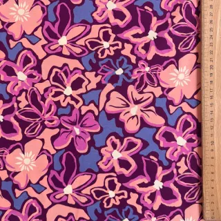 Viscoză STRETCH Flowers Junie purple