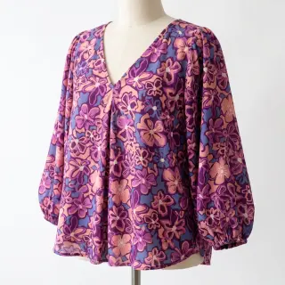 Viscoză STRETCH Flowers Junie purple