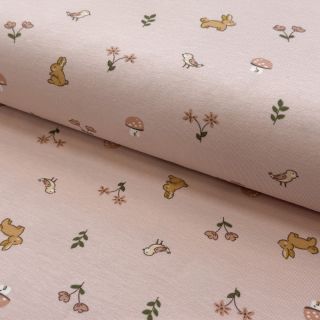 Tricot Bunnies light mauve ORGANIC
