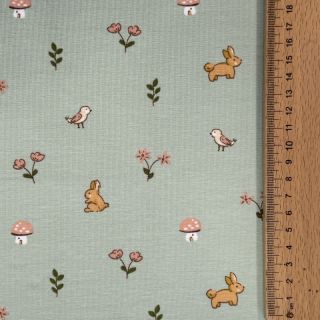 Tricot Bunnies sage ORGANIC