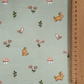 Tricot Bunnies sage ORGANIC