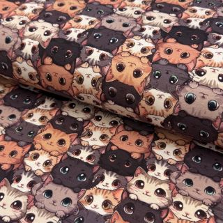 Tricot Cats digital print