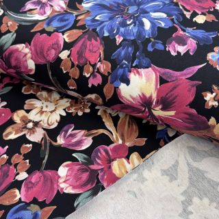 Jerse trening Flower Luna black digital print