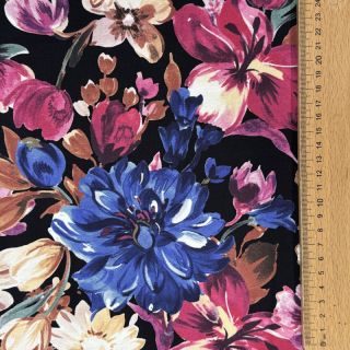 Jerse trening Flower Luna black digital print